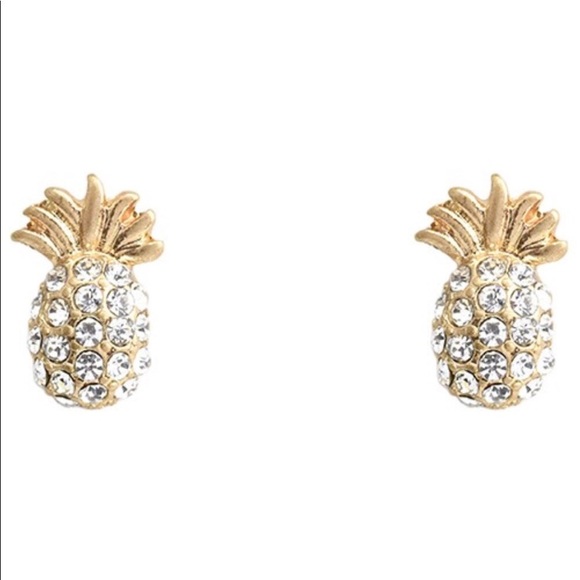 🎉HP 3x!!!🎉Pineapple Crystal Stud Earrings - Picture 2 of 4